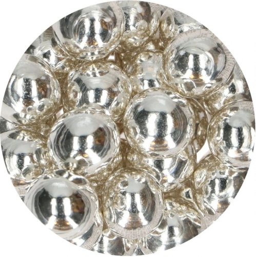 FunCakes cukrové zdobení, Choco Crispy Balls – Metallic Silver, 130g