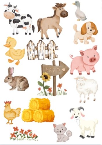 Jedlý obrázek Farma zvířátka - Typ: Jedlý papír