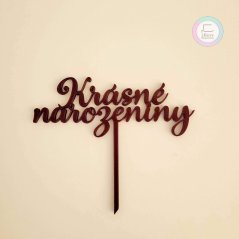 Zápich Krásné narozeniny hnědý