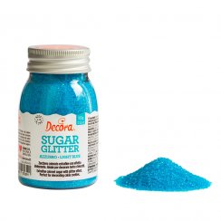 Cukrové zdobení Decora, Třpytkový cukr Light Blue - modrý 100g