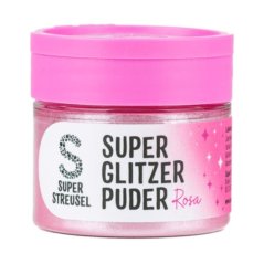 Jedlý Glitrový prach Super Streusel Rose - Růžový, 10g