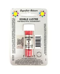 Sugarflair Christmas red s leskem