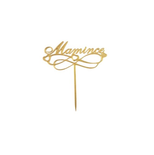 Dortový zápich Mamince zlatý