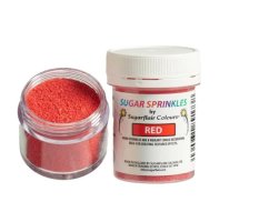Sugarflair třpytkový cukr red