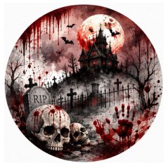 Jedlý papír Halloween na dort III. Ø 19 cm