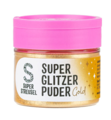 Jedlý Glitrový prach Super Streusel Gold - Zlatý, 10g