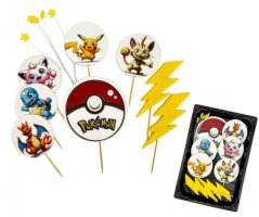 Cukrové zápichy Pokémon na dort