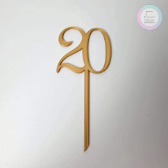 Zápich číslo 20 matně zlatý