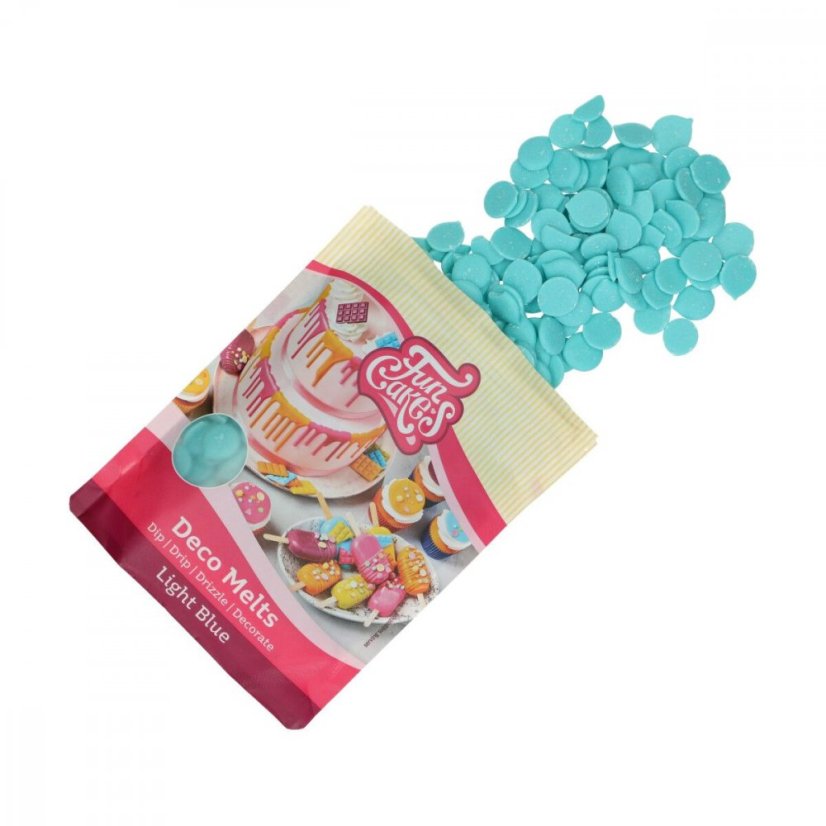 Barevná poleva Funcakes Light Blue - světle modrá, 250g