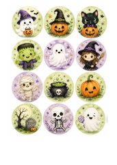 Jedlý papír Halloween III – 12 ks, Ø 5 cm