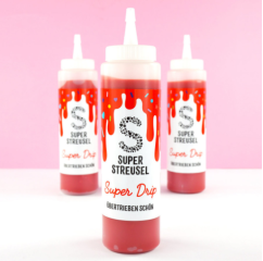 Cake Drip Super Streusel - červená 300g
