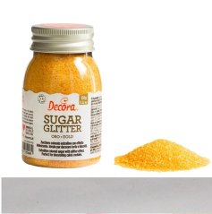 Cukrové zdobení Decora, Třpytkový cukr Gold-zlatý 100g