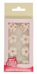 FunCakes Cukrové kytičky - bílo-růžové mix 32 ks
