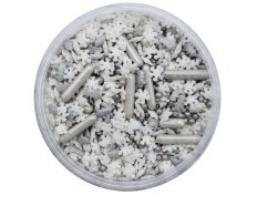 PME Cukrové sypání vánoční Silver Shining Stars 160 g