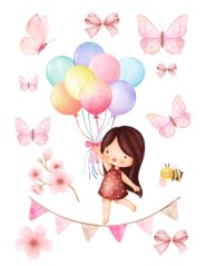 Jedlý papír Narozeniny holčička