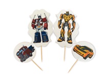 Cukrové zápichy auta Transformers na dort