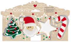 Scrap cooking sada kovových vánočních vykrajovátek 4 ks
