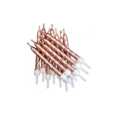 Svíčky Rose Gold narozeninové, 12ks