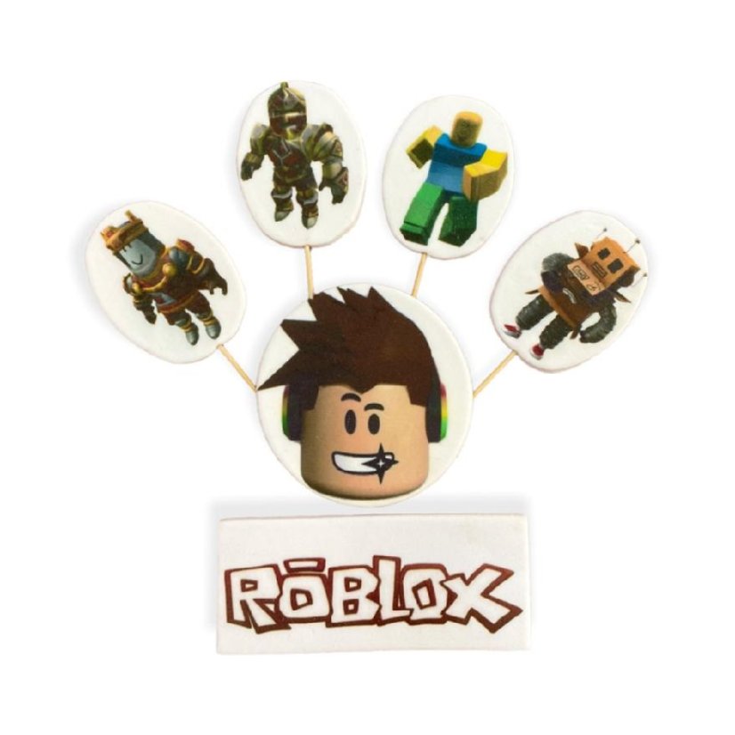 Cukrová dekorace Roblox sada zápichů
