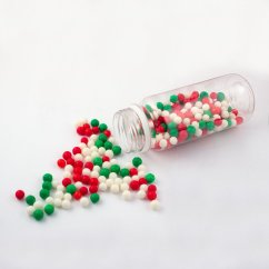 Cukrové zdobení Lumea Perly 7mm Christmas mix, 130g