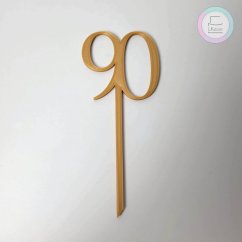 Zápich číslo 90 matně zlatý