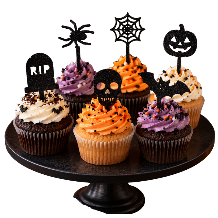 Cupcake zápichy Halloween – sada 6 ks