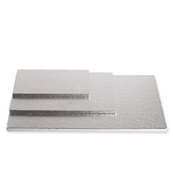 Pevná stříbrná obdélníková podložka Decora, 12mm, více rozměrů
