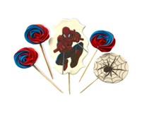 Cukrová dekorace zápichy Spiderman