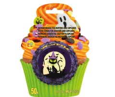 Košíčky na cupcakes Happy Halloween kočka