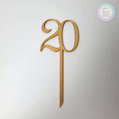 Zápich číslo 20 matně zlatý