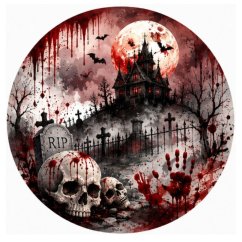 Jedlý papír Halloween na dort III. Ø 19 cm