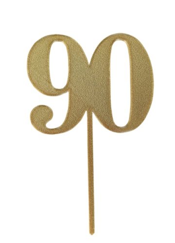 Dortový zápich číslo 90 zlatý