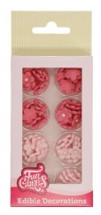 FunCakes Cukrové kytičky růžové mini - 64 ks