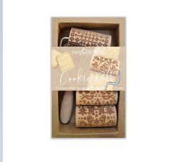 Scrapcooking sada dřevěných vánočních zdobících válečků