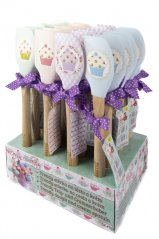 Silikonová stěrka s dřevenou rukojetí