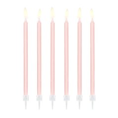 Svíčky narozeninové růžové 14 cm Party Deco