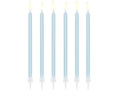 Svíčky narozeninové světle modré 14cm, PartyDeco