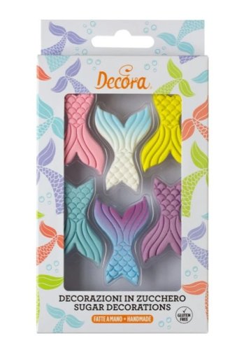 Decora cukrové ozdoby mořská panna ocasy