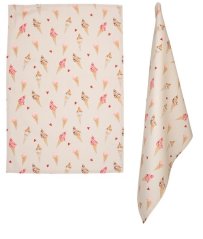 Béžová bavlněná utěrka zmrzlinky