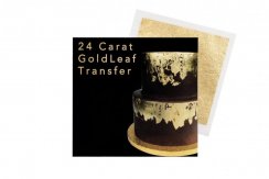 Transfer plát zlatý 24 karátů Sugarflair (8x8cm)