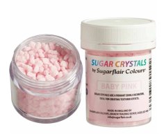 Sugarflair Cukrové krystaly SUGAR CRYSTALS Baby pink