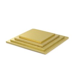 Pevná hranatá zlatá podložka Decora, 12mm, více rozměrů