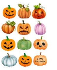 SLADCOSTI jedlý papír dýně Halloween na dort