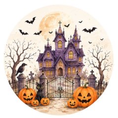 Jedlý papír Halloween na dort II. Ø 19 cm