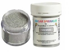 Sugarflair třpytkový cukr stříbrný