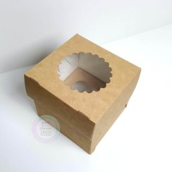 Krabice na 1 cupcake hnědá