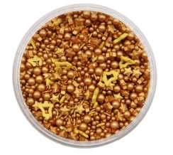 PME Cukrové sypání vánoční Gold Jingle Bells 160 g