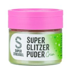 Jedlý Glitrový prach Super Streusel Green - Zelený, 10g