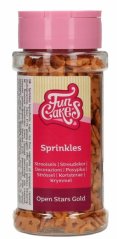 Cukrové sypání Funcakes Open Stars Gold