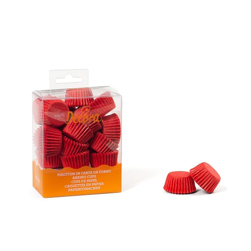 Cukrářské košíčky na pralinky červené 27 x 17 mm Decora, 200ks